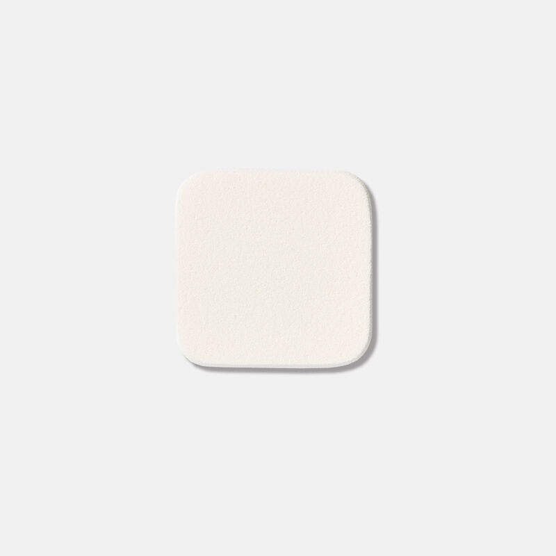 White cosmetic sponge on plain background image number null