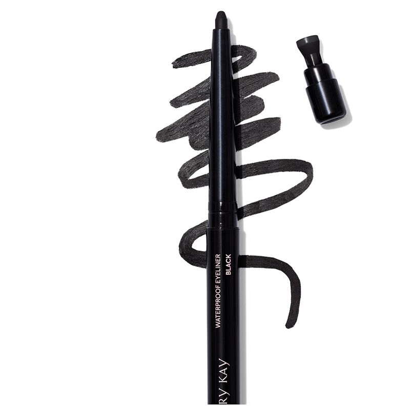 Mary Kay Waterproof Eyeliner in Brown with cap on against plain background