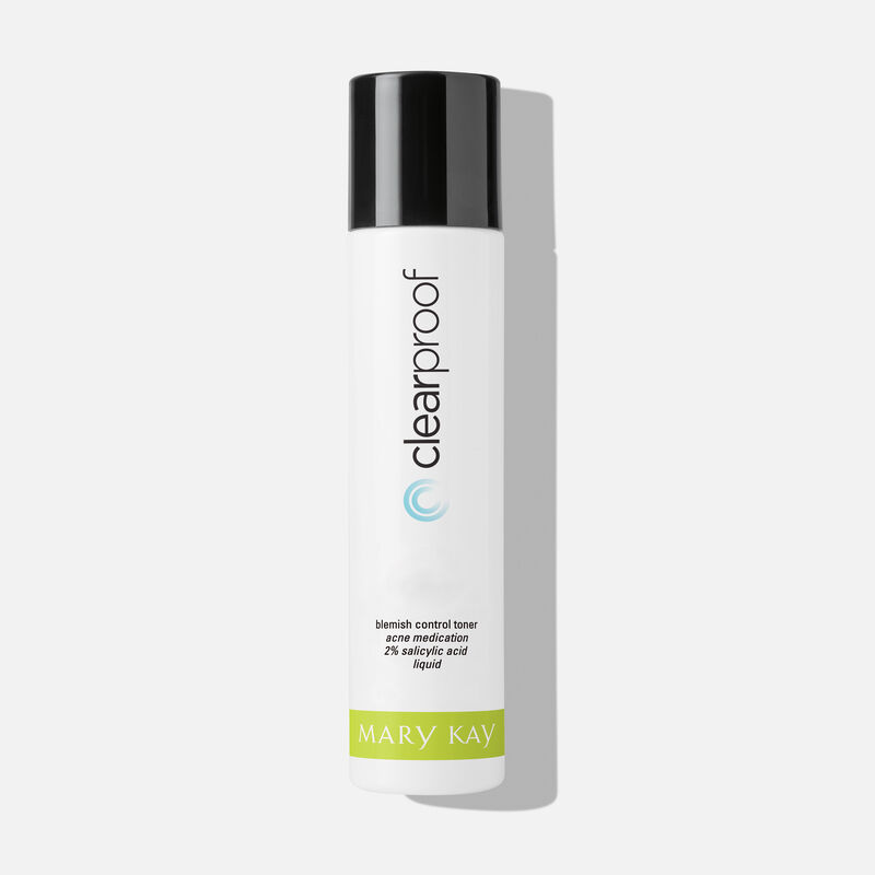 White bottle of Clear Proof&reg; Blemish Control Toner** on plain background