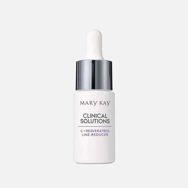 Closed bottle of Mary Kay Clinical Solutions&reg; C + Resveratrol Line-Reducer