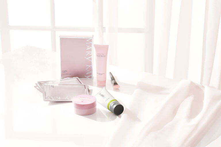 Mary Kay Skincare product such as Hydrogel Eye Patches, Clay Mask, Charcoal Mask, and Face Masks