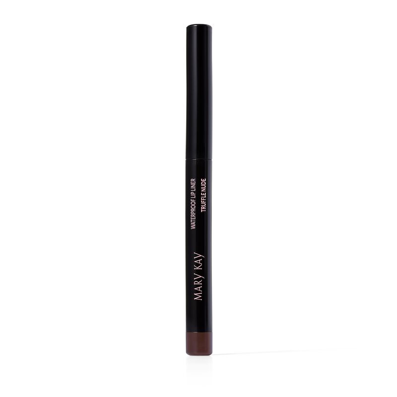 Mary Kay Waterproof Lip Liner in Truffle Nude with cap on against plain background