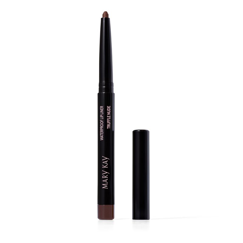 Uncapped Mary Kay  Waterproof Lip Liner in Truffle Nude on plain background
