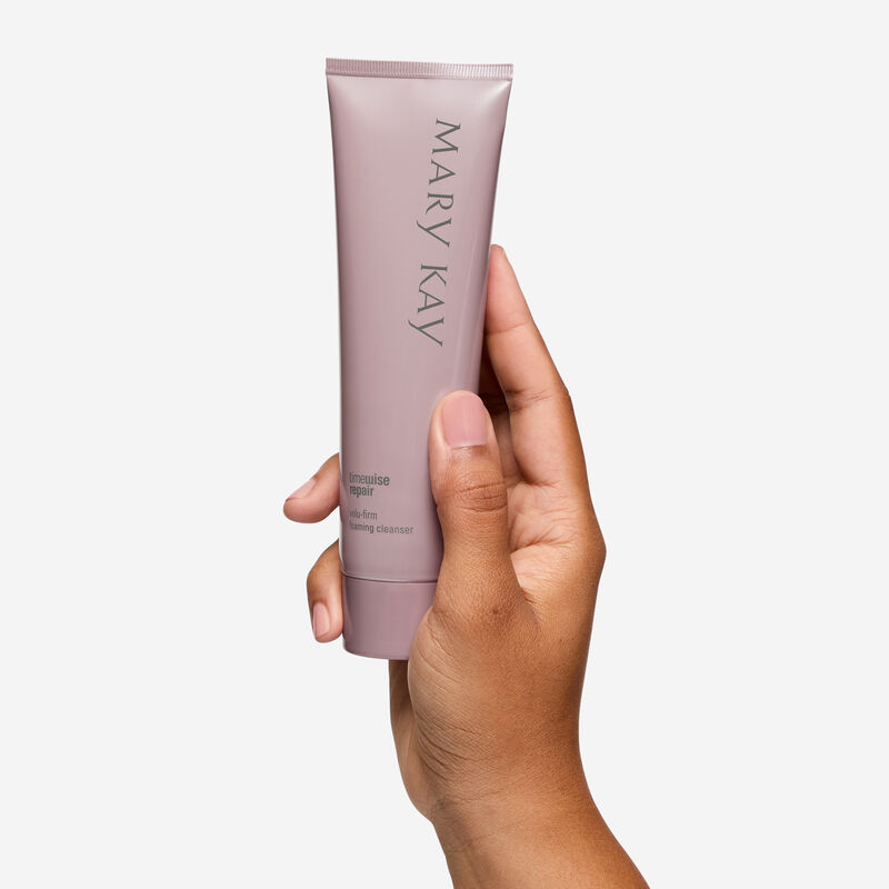 Hand holding Foaming Cleanser 